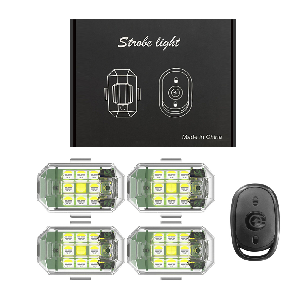 Drone Beacon Light - 1/2/4개 무선 LED 드론 스트로브 라이트