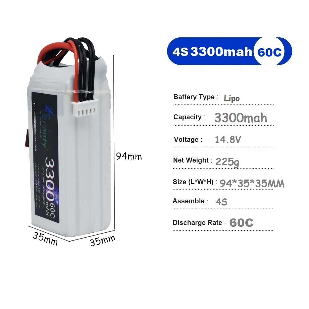 LiPo 충전식 배터리 4S 3300mAh 60C 14 - Drone Battery Adapter 리뷰 및 가격