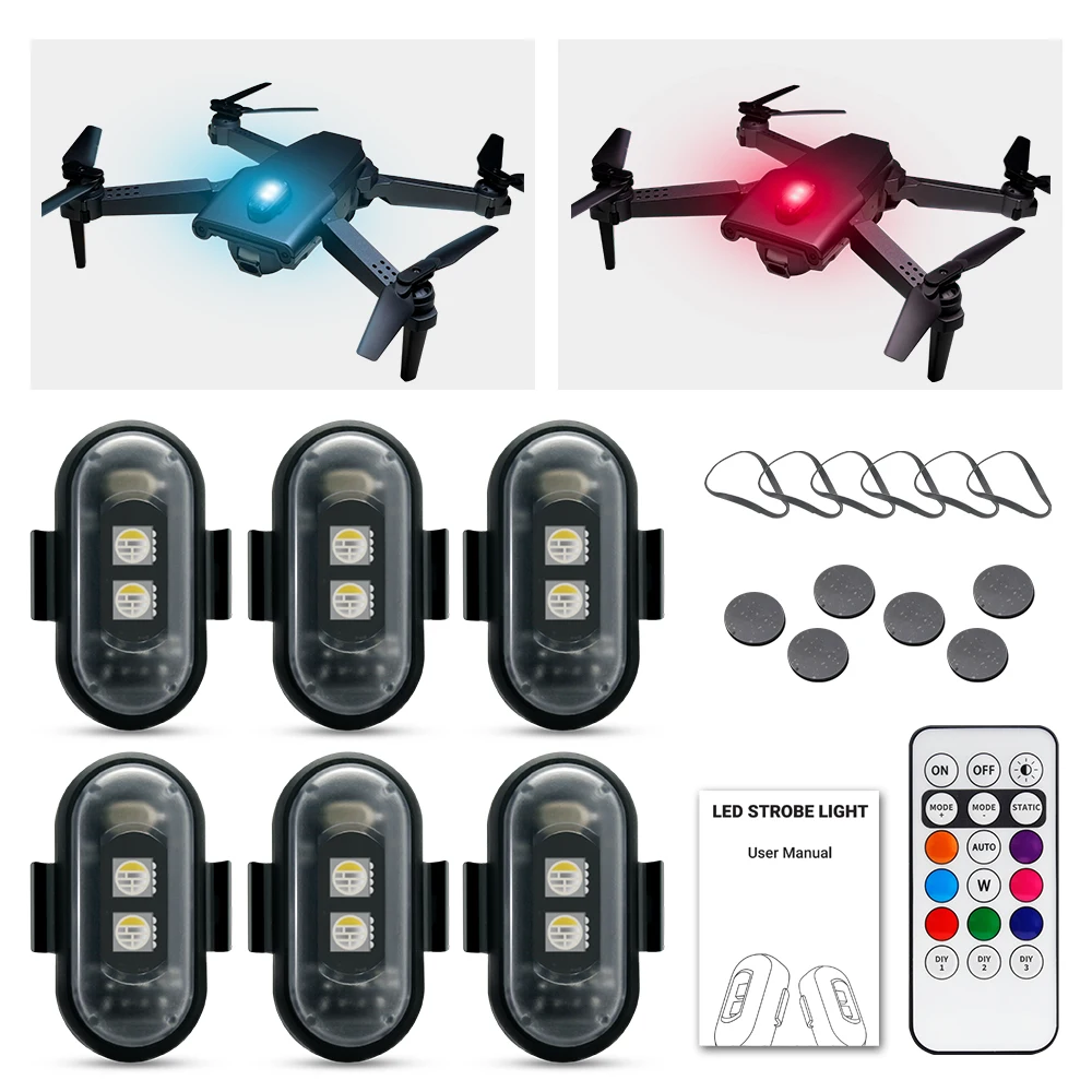 오토바이 스트로브 라이트, 앱 제어 RGB LED, 스 - Drone Strobe Light 리뷰 및 가격