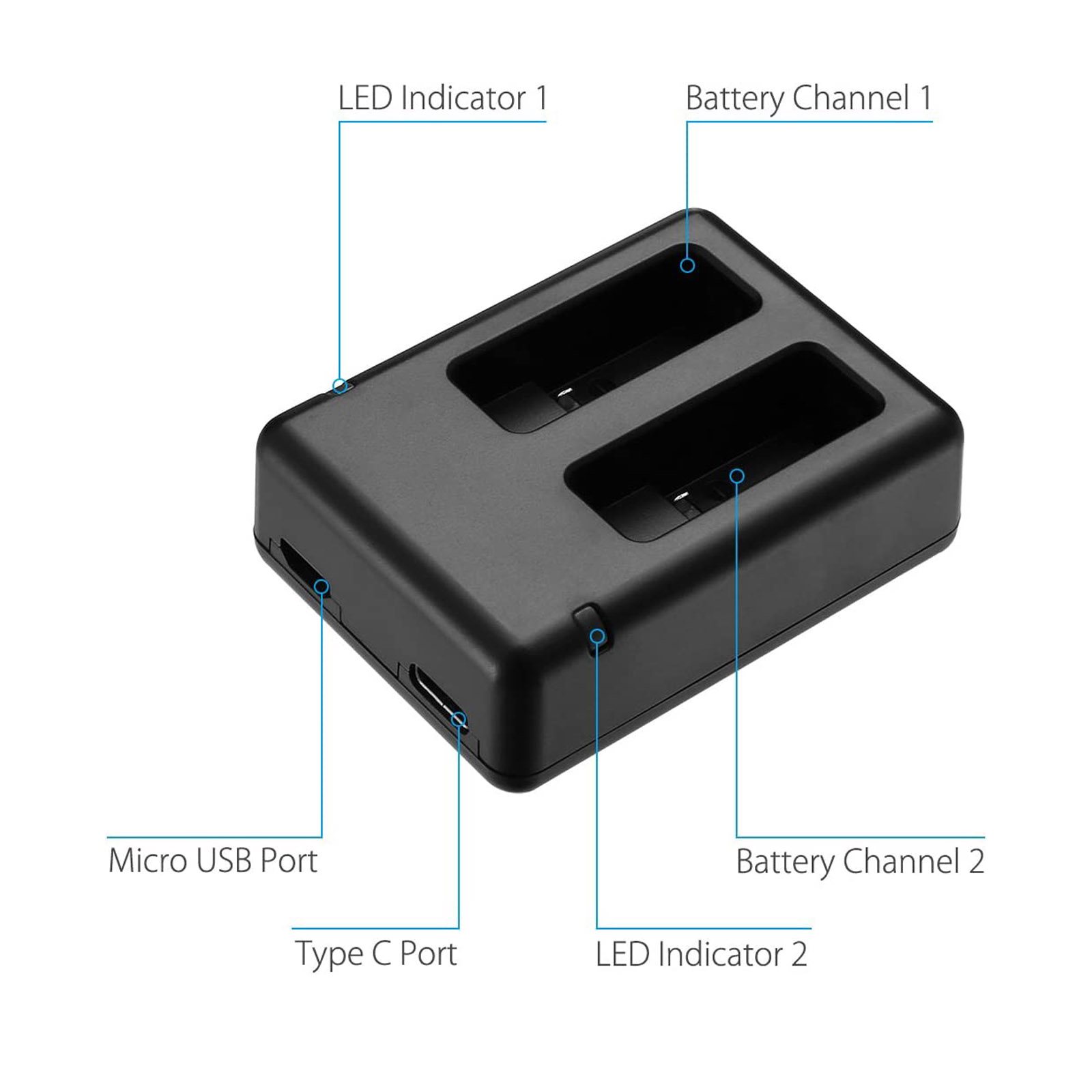 고프로 히어로 5 충전기 AHDBT-501 배터리 듀얼 - Drone Battery Charger 리뷰 및 가격