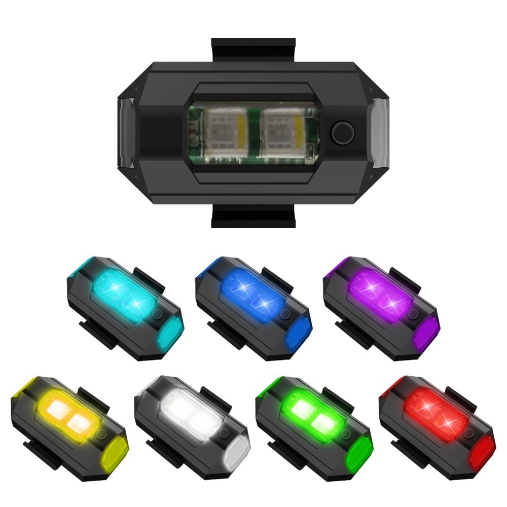 1PC 7 색 미니 USB 충전 LED 충돌 방지 오토 - Drone Beacon Light 리뷰 및 가격