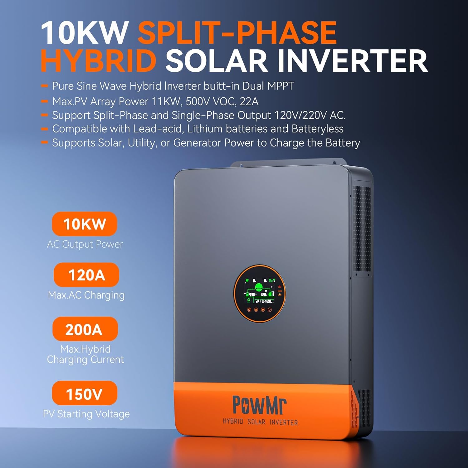PowMr 10KW 분할 위상 인버터 48V 110V  - Drone Solar Charger 리뷰 및 가격